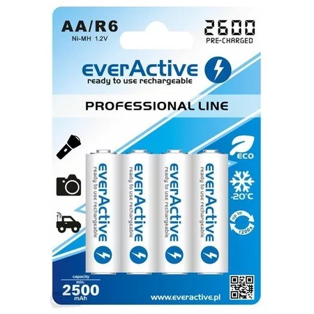 everActive R6 / AA 2600mAh 1,2 V Ni-Mh akumulatorska baterija, 4 kosi