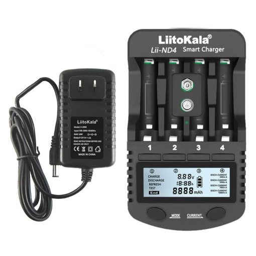 LiitoKala Lii-ND4 1,2V NiMH/Cd polnilec baterij LCD zaslon Test kapacitete baterije za AA AAA in 9V baterije