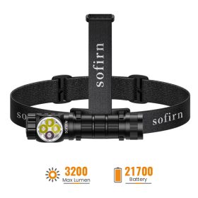  Naglavna svetilka SOFIRN HS43 3200lm z rdečo lučjo 660nm, USB-C polnilna svetilka