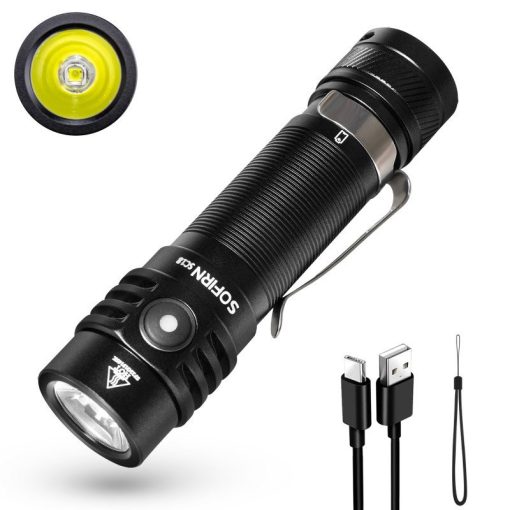 Sofirn SC18 1800lm EDC svetilka USB C za polnjenje SST40 LED 18650 Torch TIR Optics Lens Lantern z indikatorjem moči