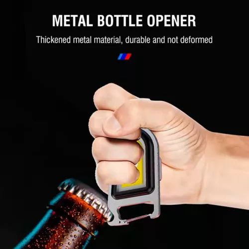 Boruit YHX-0209 Večnamenska COB svetilka za ključe + odpirač za steklenice