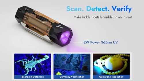 Wuben E8 kompaktna magnetna modularna EDC kemping svetilka, 1300 lumnov