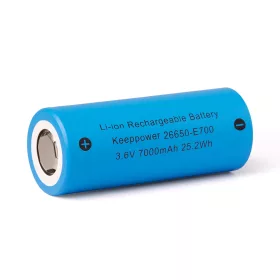   Keeppower 26650-E700 s 7000 mAh¹, 3,6V-3,7V Li-ion baterija 15A tok praznjenja (stalen)