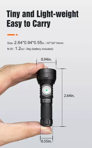 Lumintop GT NANO PRO 3.0 polnilna EDC svetilka za ključe – 1600 lumnov